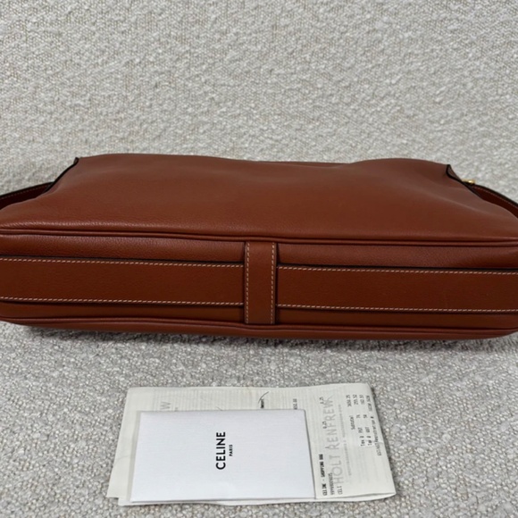 Authentic Celine Medium Romy Tan Supple Calfskin Gold Hardware - Picture 6 of 14